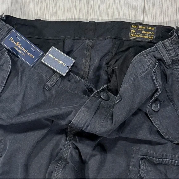 Polo Ralph Lauren Straight Fit Black Cargo Pants (Size 36/32) NWT - Picture 4 of 4
